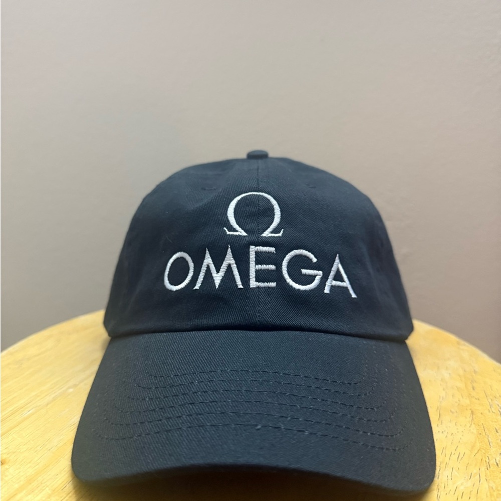 Omega Black Hat Classic Embroidered Logo